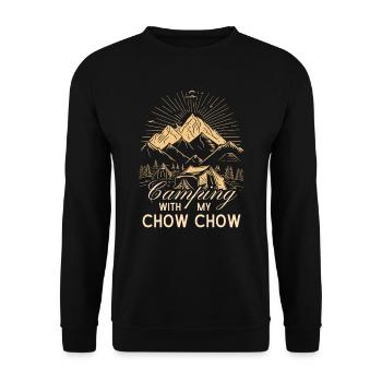 Chow Chow Camping Camping Randonnée - Sweat-shirt Unisexe - noir - Devant - Alina (178cm) & Michal (187cm)
