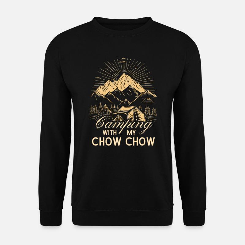 Chow Chow Camping Camping Randonnée - Sweat-shirt Unisexe - noir