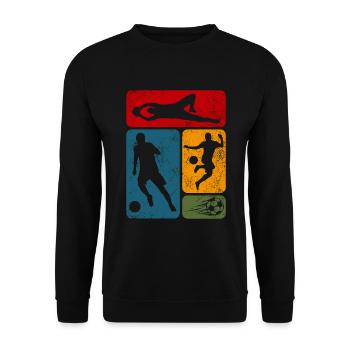 Soccer - Soccer design for soccer fans - Unisex Sweatshirt - black - Front - Alina (178cm) & Michal (187cm)