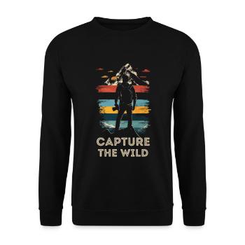 Photographie, Photographie de nature, Photographie animalière - Sweat-shirt Unisexe - noir - Devant - Alina (178cm) & Michal (187cm)