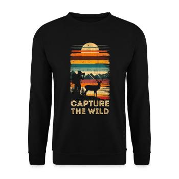 Photographie, Photographie de nature, Photographie animalière - Sweat-shirt Unisexe - noir - Devant - Alina (178cm) & Michal (187cm)