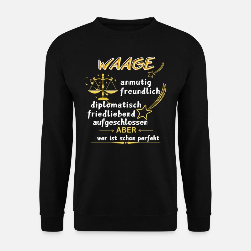 Sternzeichen WAAGE - Unisex Pullover - Schwarz