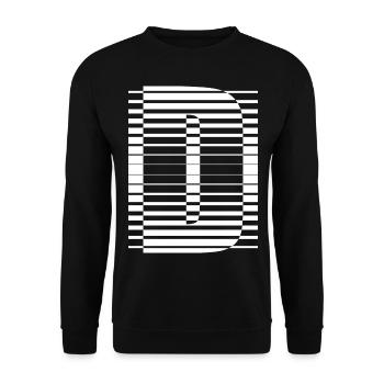 LETTER D - Unisex Sweatshirt - black - Front - Alina (178cm) & Michal (187cm)