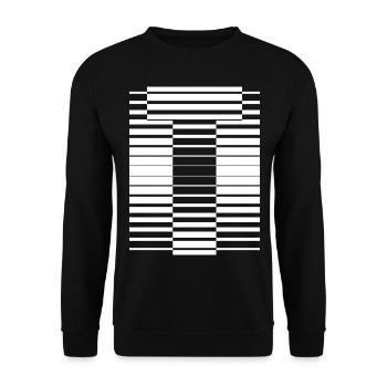INITIAL T - Unisex Sweatshirt - black - Front - Alina (178cm) & Michal (187cm)