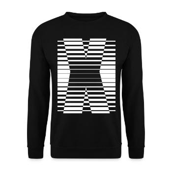 INITIAL X - Unisex Sweatshirt - black - Front - Alina (178cm) & Michal (187cm)