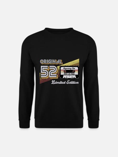 1952 Jahrgang 70 Geburtstag Retro Vintage Geschenk - Unisex Pullover - Schwarz
