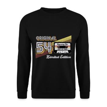 1954 Vintage Anniversaire Rétro Vintage Cadeau - Sweat-shirt Unisexe - noir - Devant - Alina (178cm) & Michal (187cm)
