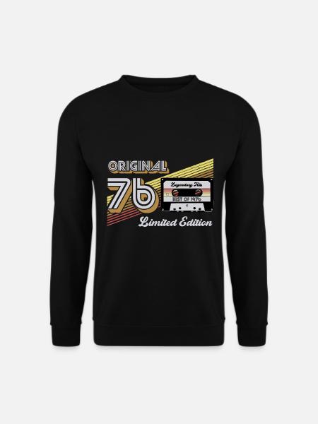 1976 Jahrgang Geburtstag Retro Vintage Geschenk - Unisex Pullover - Schwarz