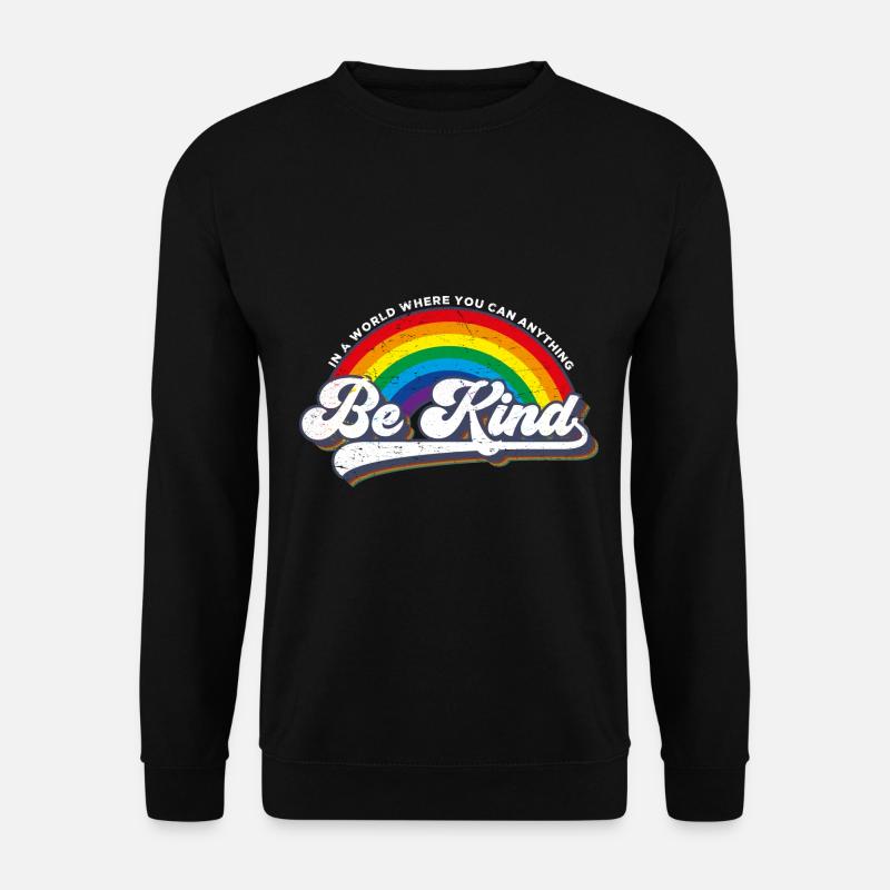 Be Kind LGBT Rainbow - Unisex Sweatshirt - black