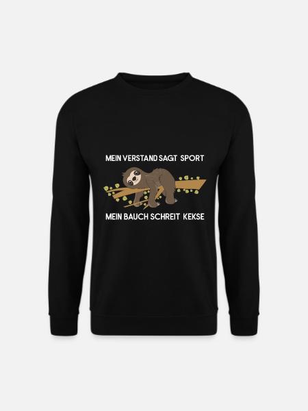 Sloth Faulenzer Süßes Faultier Geschenk - Unisex Pullover - Schwarz