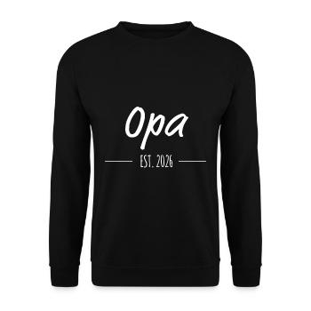 Opa2026 - Unisex Pullover - Schwarz - Vorne - Alina (178cm) & Michal (187cm)