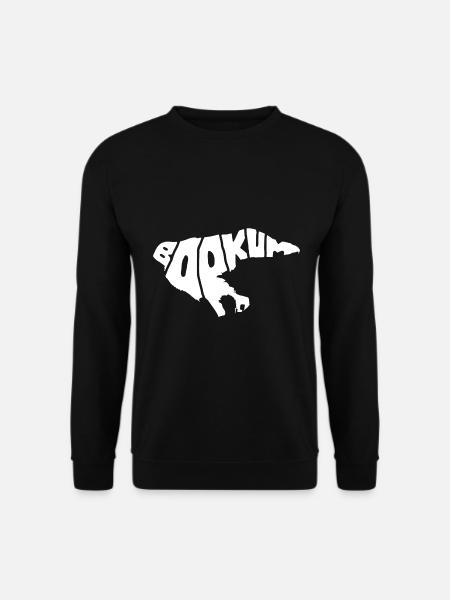 Borkum Insel Silhouette Umriss Urlaub Nordsee - Unisex Pullover - Schwarz