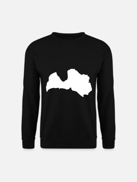 Latvia map flag - Unisex Sweatshirt - black