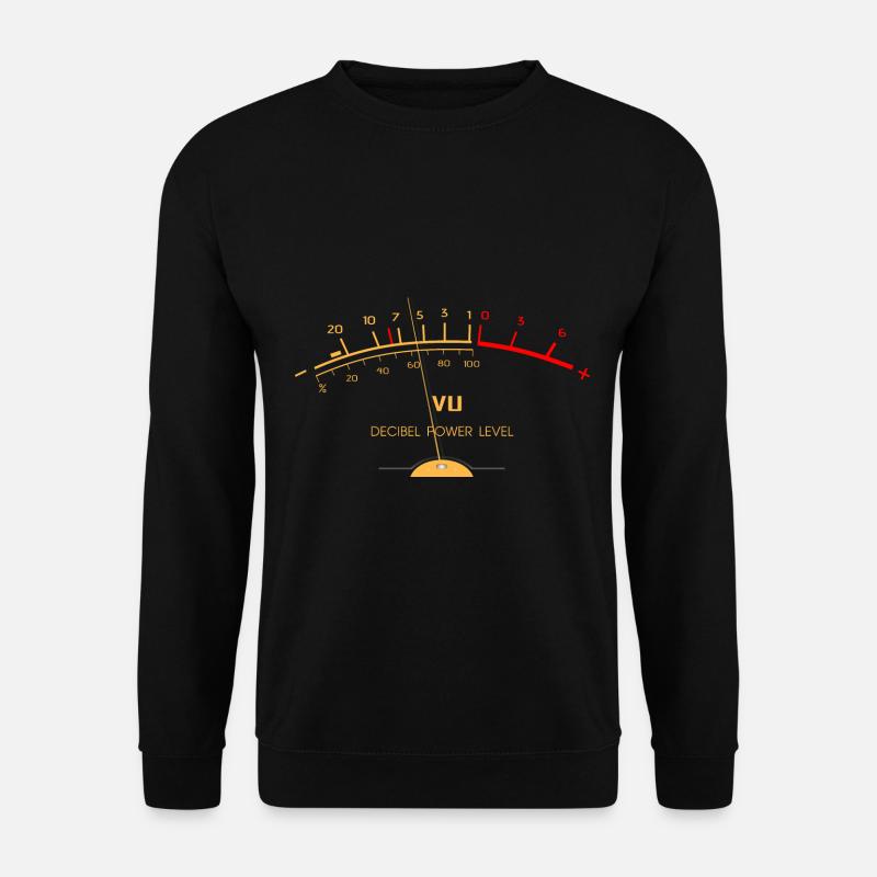 VU Meter Vintage Hi-Fi Stereo Analog Sound Engineering - Unisex Sweatshirt - black