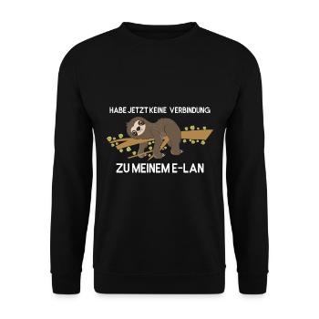 Sloth Faulenzer Süßes Faultier Geschenk - Unisex Pullover - Schwarz - Vorne - Alina (178cm) & Michal (187cm)