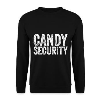 Candy Security Halloween Costume Parents Funny - Unisex Sweatshirt - black - Front - Alina (178cm) & Michal (187cm)