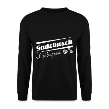 Gadebusch - Lieblingsort mit Stadtnamen - Unisex Pullover - Schwarz - Vorne - Alina (178cm) & Michal (187cm)