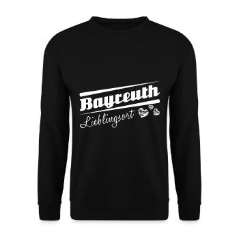 Bayreuth - Lieblingsort mit Stadtnamen - Unisex Pullover - Schwarz - Vorne - Alina (178cm) & Michal (187cm)