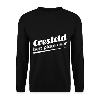 Coesfeld - Stadt best place ever - Unisex Pullover - Schwarz - Vorne - Alina (178cm) & Michal (187cm)