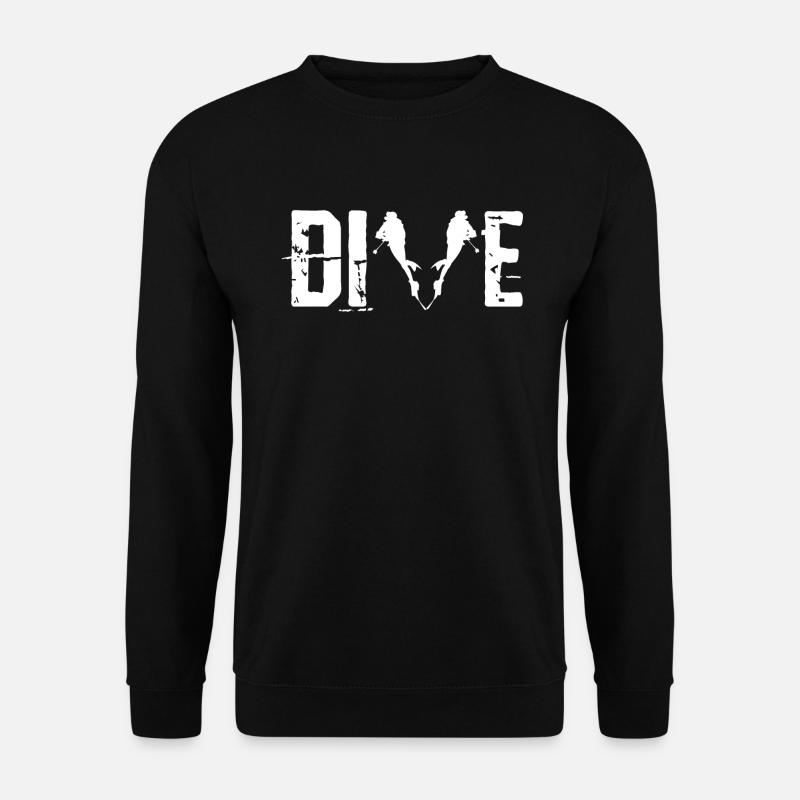 Dive Taucher Tauchen unter Wasser - Unisex Pullover - Schwarz