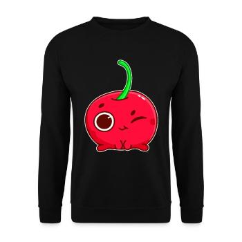 Sweet clins de cerises - design - Sweat-shirt Unisexe - noir - Devant - Alina (178cm) & Michal (187cm)