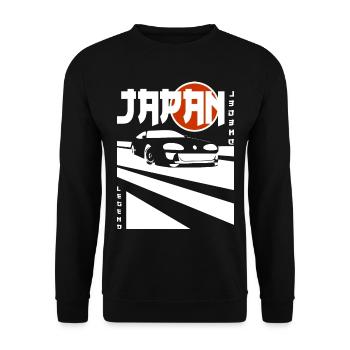 Légende du Japon – JDM Auto Power - Sweat-shirt Unisexe - noir - Devant - Alina (178cm) & Michal (187cm)