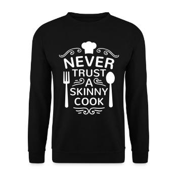 Meilleure idée cadeau cadeau chef cuisinier drôle - Sweat-shirt Unisexe - noir - Devant - Alina (178cm) & Michal (187cm)