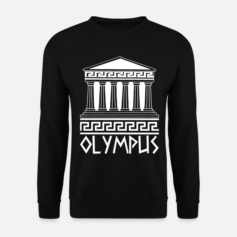White Temple at Mount Olympus - Unisex Sweatshirt - black
