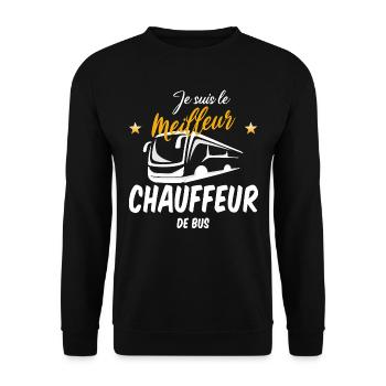 Meilleur chauffeur de bus - Sweat-shirt Unisexe - noir - Devant - Alina (178cm) & Michal (187cm)