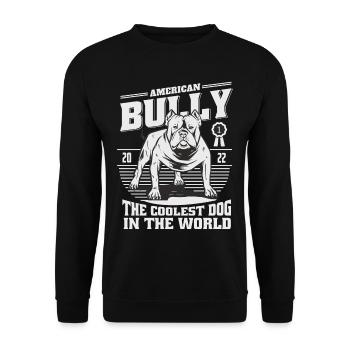 Bouledogue américain - Sweat-shirt Unisexe - noir - Devant - Alina (178cm) & Michal (187cm)