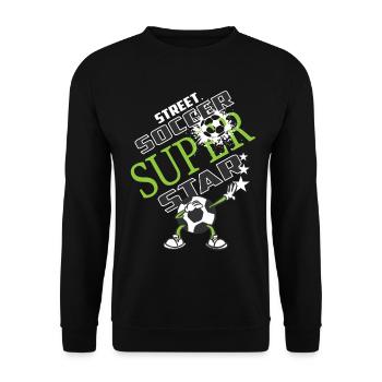 Football Star - Unisex Sweatshirt - black - Front - Alina (178cm) & Michal (187cm)