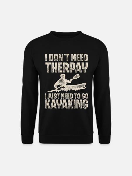 Kajak Kajakfahren paddeln Kajaker Kajakerin - Unisex Pullover - Schwarz