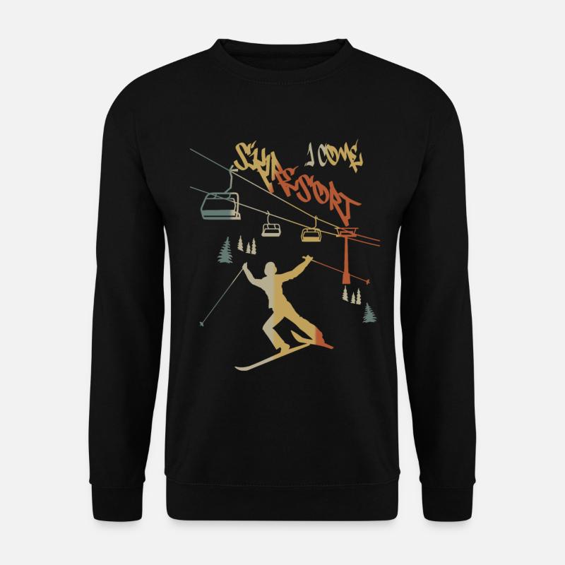 Skiurlaub ich komme ! - Unisex Pullover - Schwarz