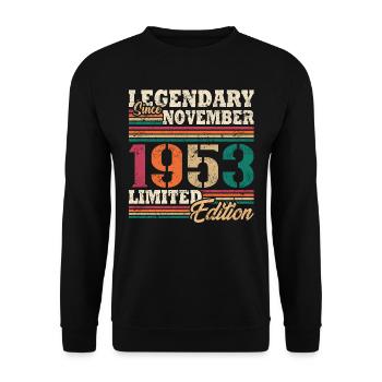 Légendaire novembre 1953 édition limitée - Sweat-shirt Unisexe - noir - Devant - Alina (178cm) & Michal (187cm)