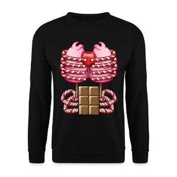 Organes en sucre - Sweat-shirt Unisexe - noir - Devant - Alina (178cm) & Michal (187cm)