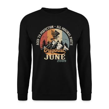June 2009 Original - Aged To Perfection 2009 June - Unisex Sweatshirt - black - Front - Alina (178cm) & Michal (187cm)