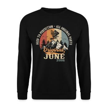 June 2016 Original - Aged To Perfection 2016 June - Unisex Sweatshirt - black - Front - Alina (178cm) & Michal (187cm)
