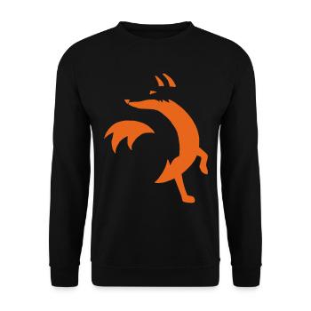 Skizze des Fuchses - Unisex Pullover - Schwarz - Vorne - Alina (178cm) & Michal (187cm)