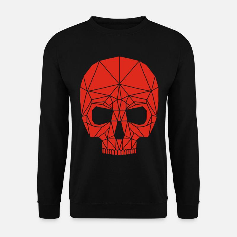 Red robotic skull - Unisex Sweatshirt - black