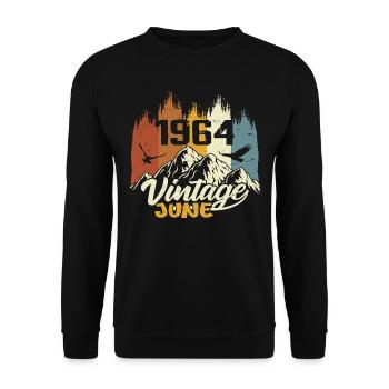 Geburtstag Legenden wurden im Juni 1964 geboren - Unisex Pullover - Schwarz - Vorne - Alina (178cm) & Michal (187cm)