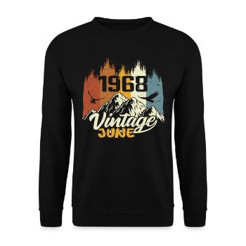 Birthday Legends est né en juin 1968 - Sweat-shirt Unisexe - noir - Devant - Alina (178cm) & Michal (187cm)