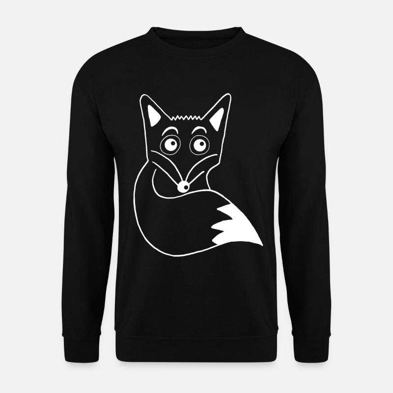 Süßer weißer Fuchs - Unisex Pullover - Schwarz