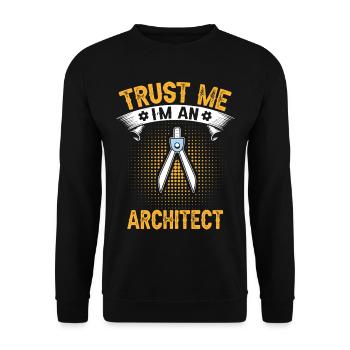 Architekten Vertrauen Sie mir Technisches Design - Unisex Pullover - Schwarz - Vorne - Alina (178cm) & Michal (187cm)
