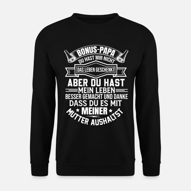 Bonus Papa  - Unisex Pullover - Schwarz