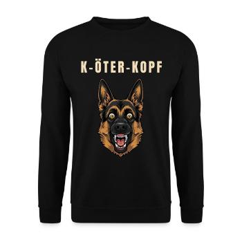 Berger Allemand Mutt Drôle Jeu de mots Chien - Sweat-shirt Unisexe - noir - Devant - Alina (178cm) & Michal (187cm)