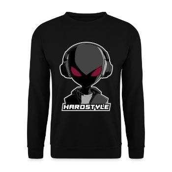 Hardstyle Alien – Conception musicale au casque - Sweat-shirt Unisexe - noir - Devant - Alina (178cm) & Michal (187cm)