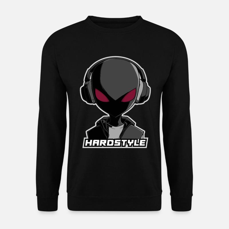 Hardstyle Alien – Conception musicale au casque - Sweat-shirt Unisexe - noir