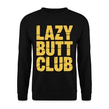 Lazybuttclub Gym Fitness Workout - Unisex Sweatshirt - black - Front - Alina (178cm) & Michal (187cm)