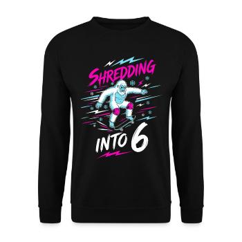 Shredding Into 6 Yeti Skater - Unisex Sweatshirt - black - Front - Alina (178cm) & Michal (187cm)