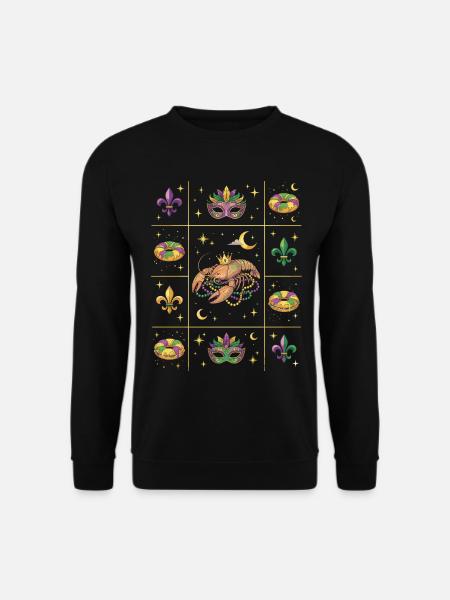 Crawdaddy Carnival Mardi Gras - Unisex Sweatshirt - black